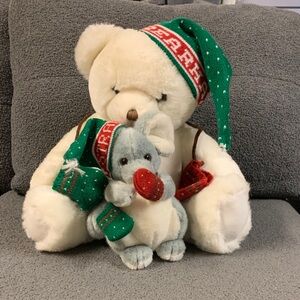 1987 Abearham and Straus the Mouse Vintage Christmas Bear.